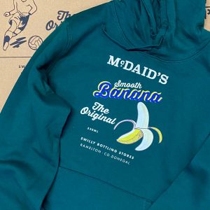Smooth Banana Retro Hoodie - Bottle Green