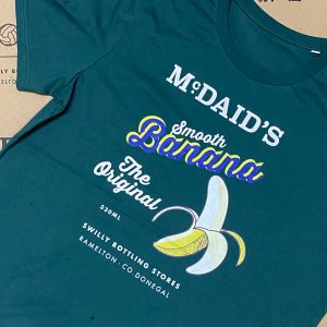 Smooth Banana Retro T-Shirt - Bottle Green